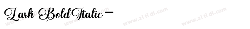 Lark BoldItalic字体转换